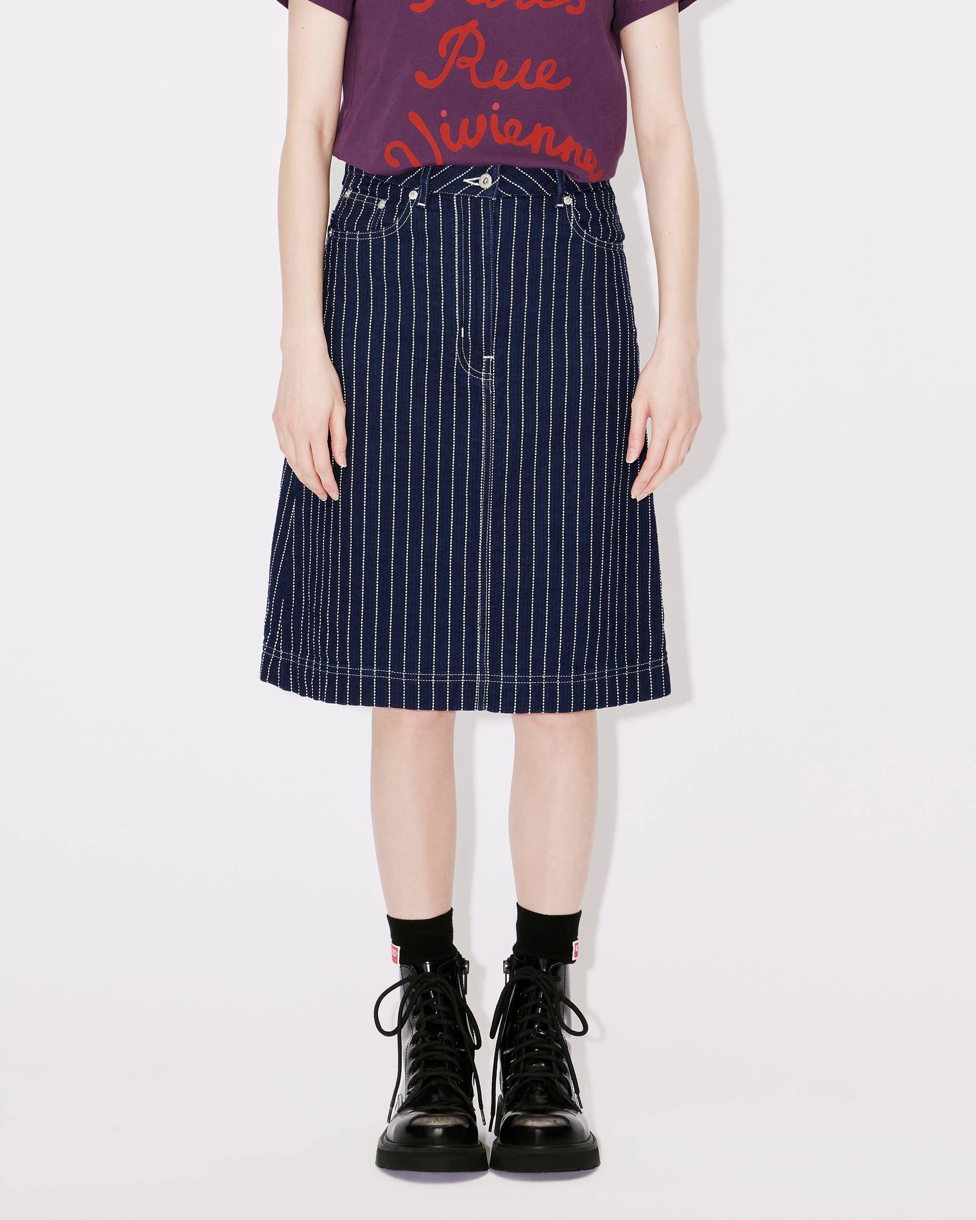 'KENZO Sashiko Stitch' denim skirt - 4