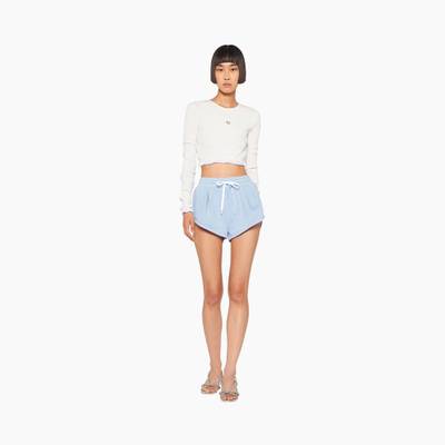 Miu Miu Garment-dyed cotton fleece shorts outlook
