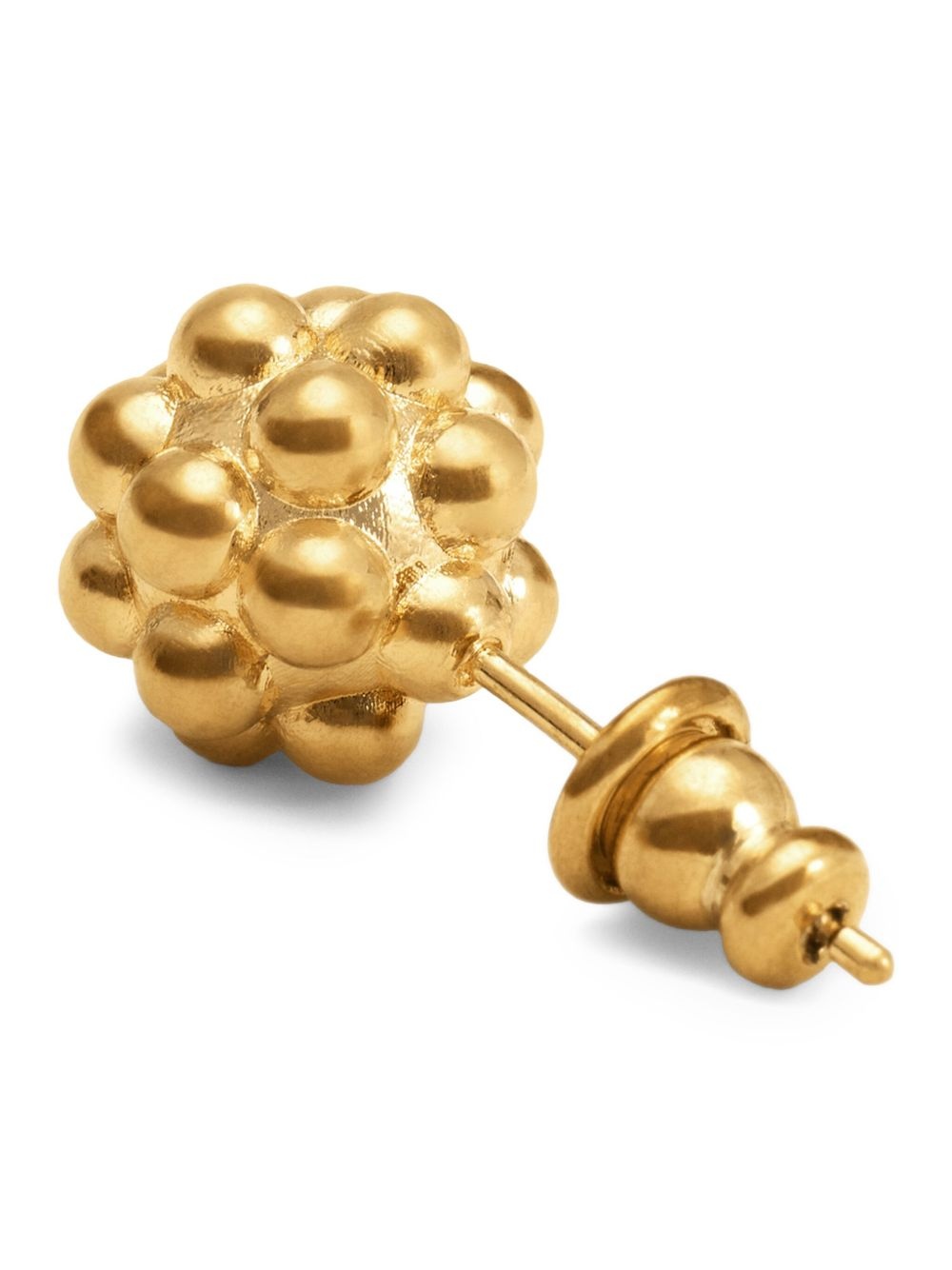 textured-sphere stud earrings - 4