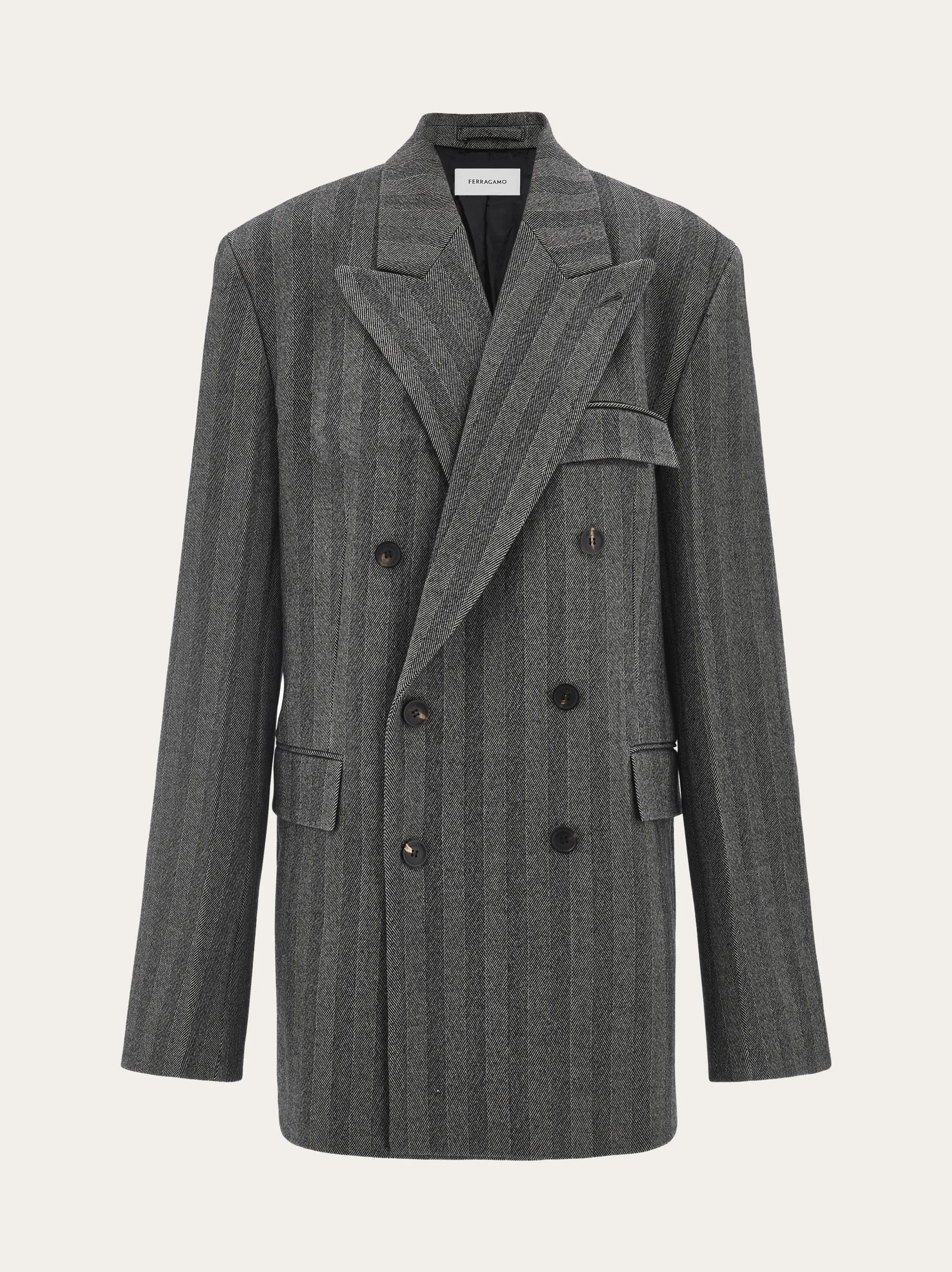 Double breasted chevron blazer - 1