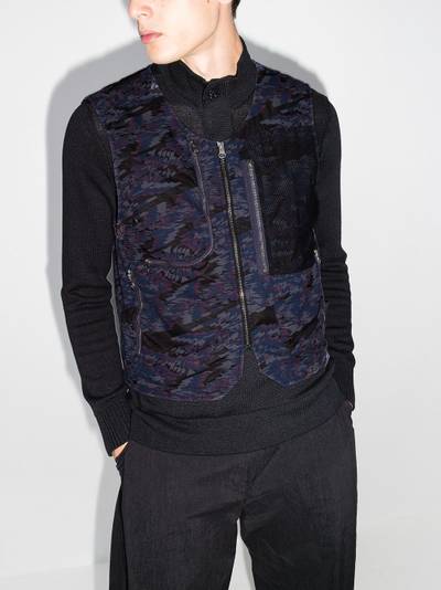 Stone Island Shadow Project abstract-print utility gilet outlook