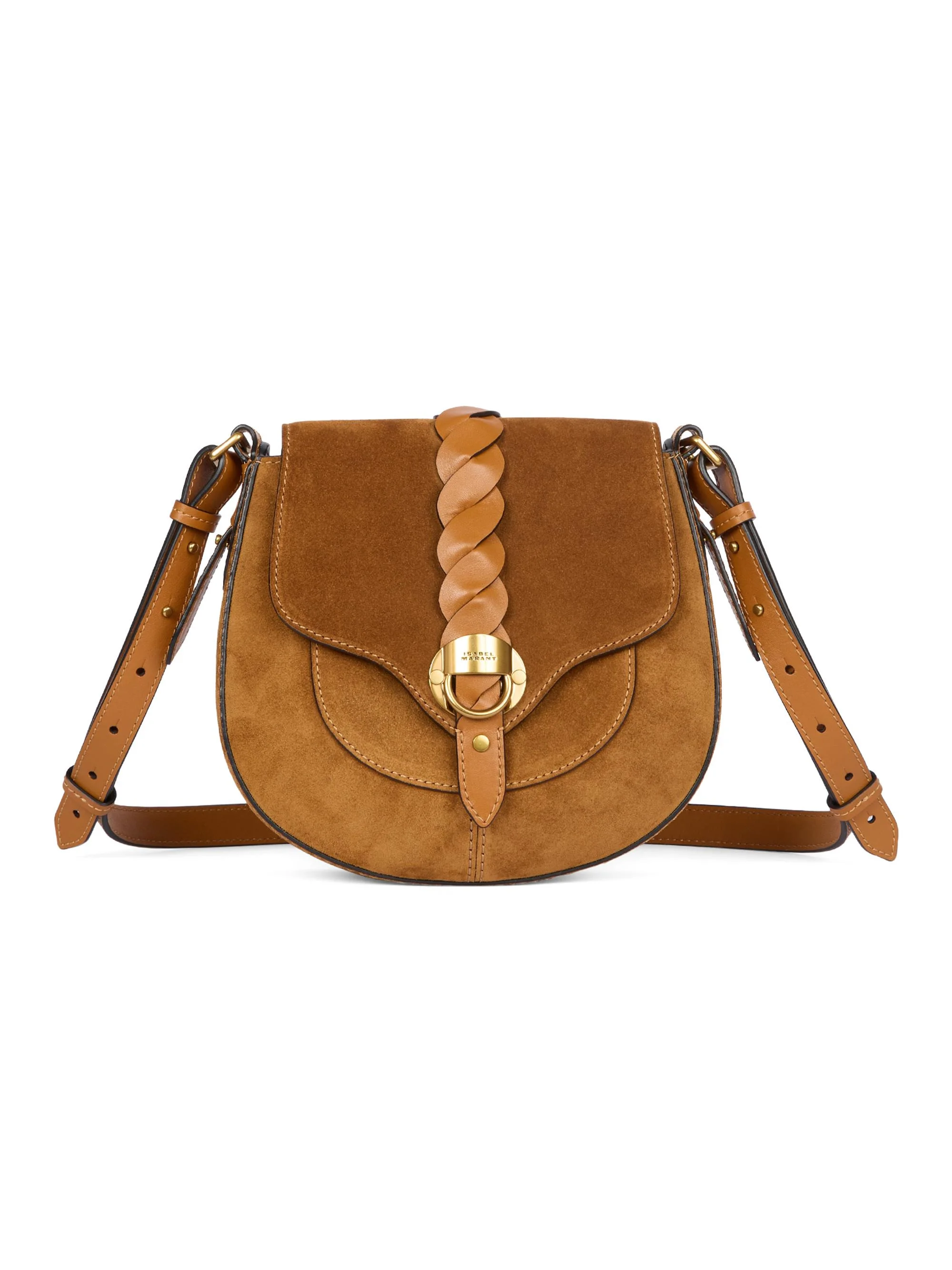 Women's Small Altay Suede Crossbody Bag - Cognac - 1
