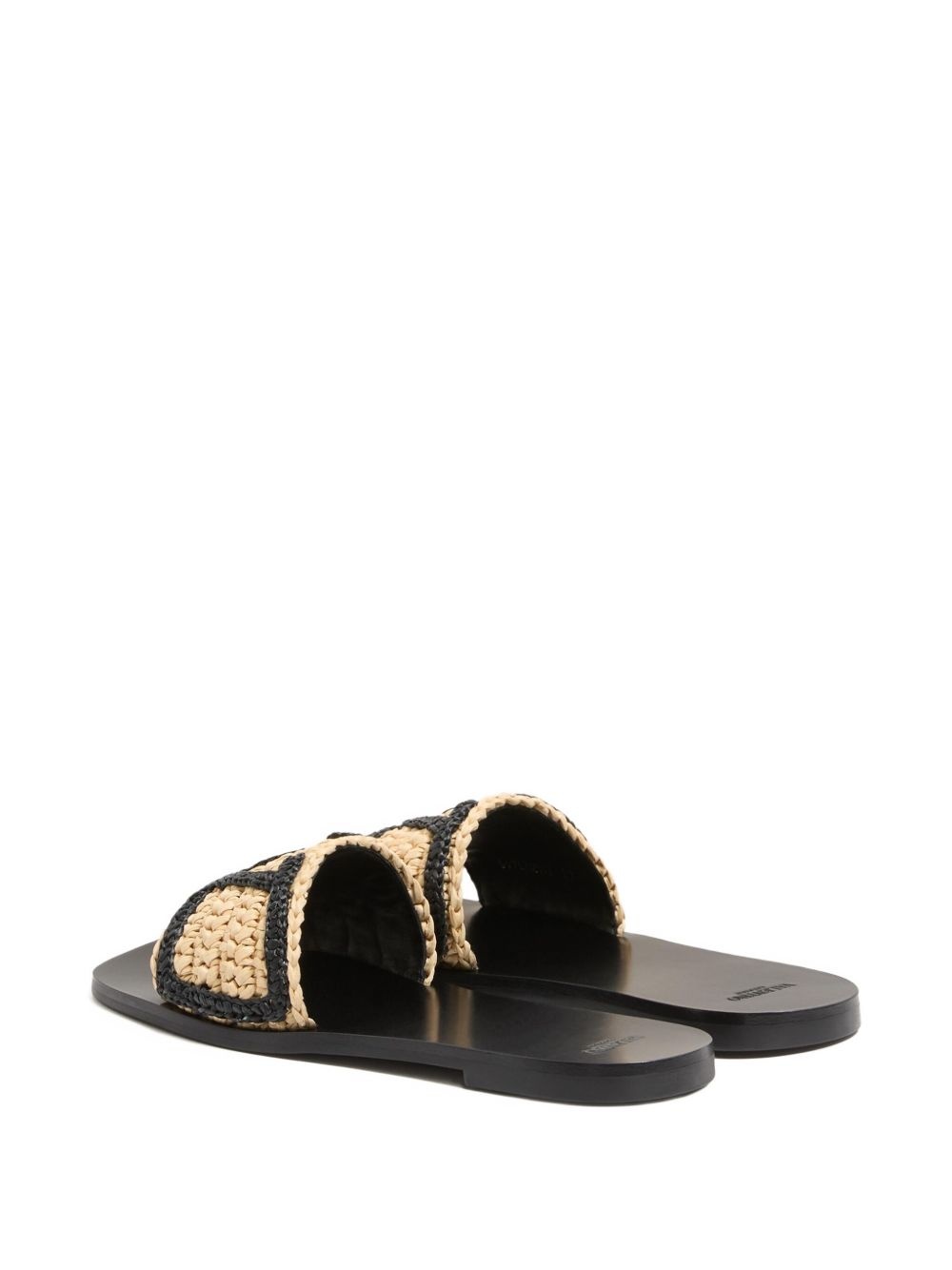 VIVA SUPERSTAR SLIDE SANDAL IN RAFFIA WITH CROCHET EMBROIDERY - 2