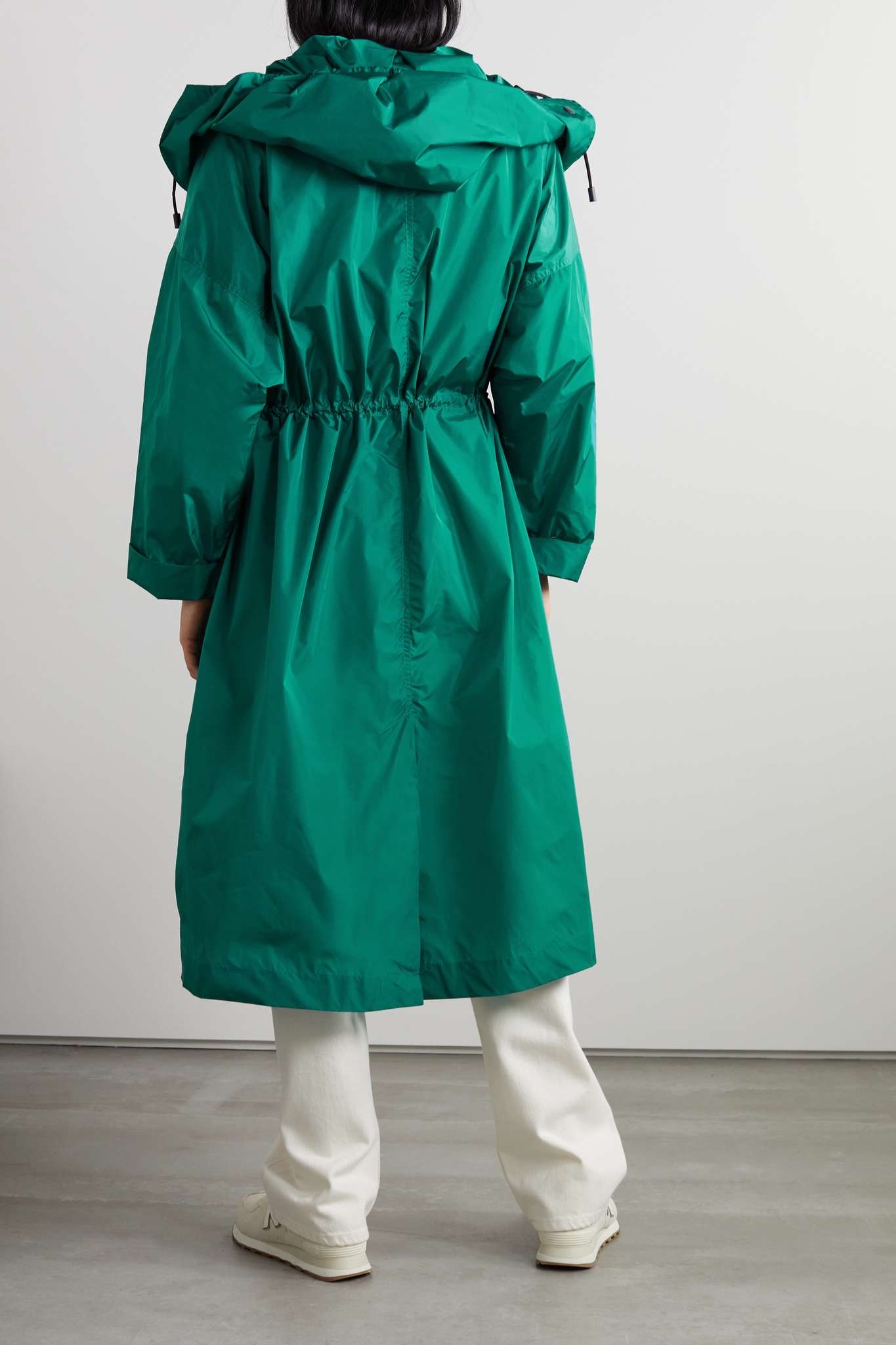 Dunao oversized hooded gathered recycled shell coat - 4