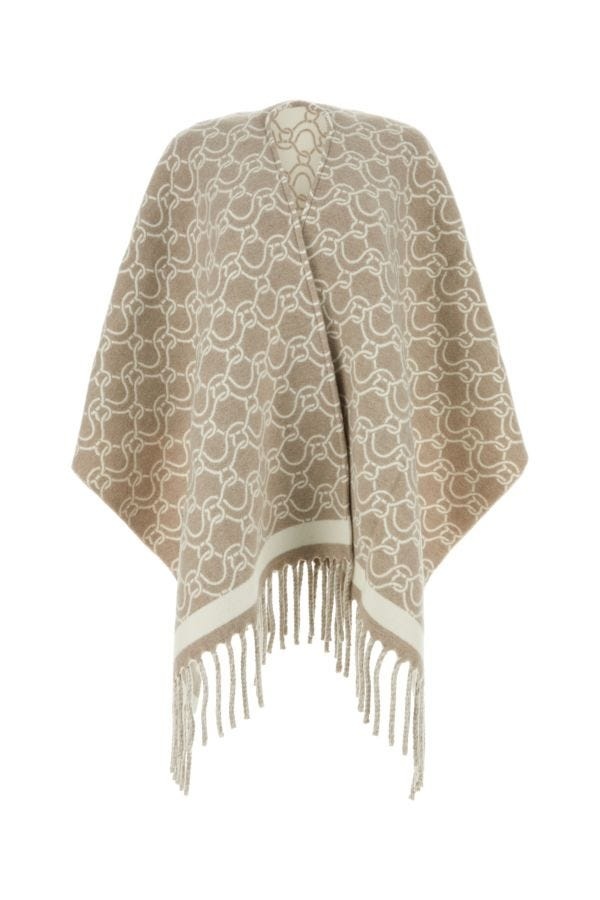 ポンチョ・ケープ FERRAGAMO Embroidered wool reversible cape FERRAGAMO Embroidered wool cape | gebnegozionline | REVERSIBLE