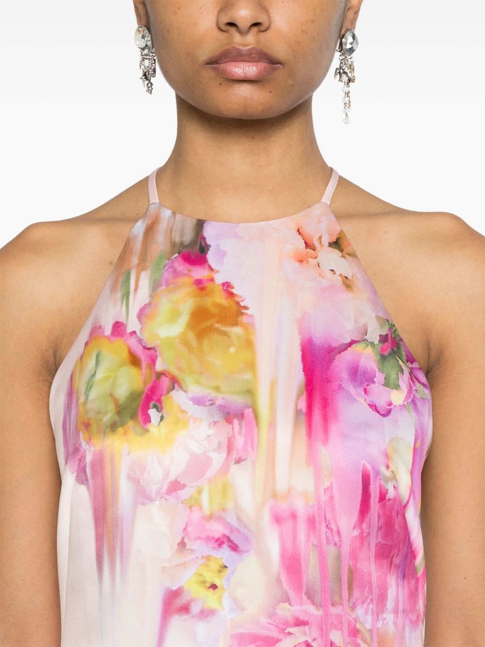 flora-print mini dress - 5
