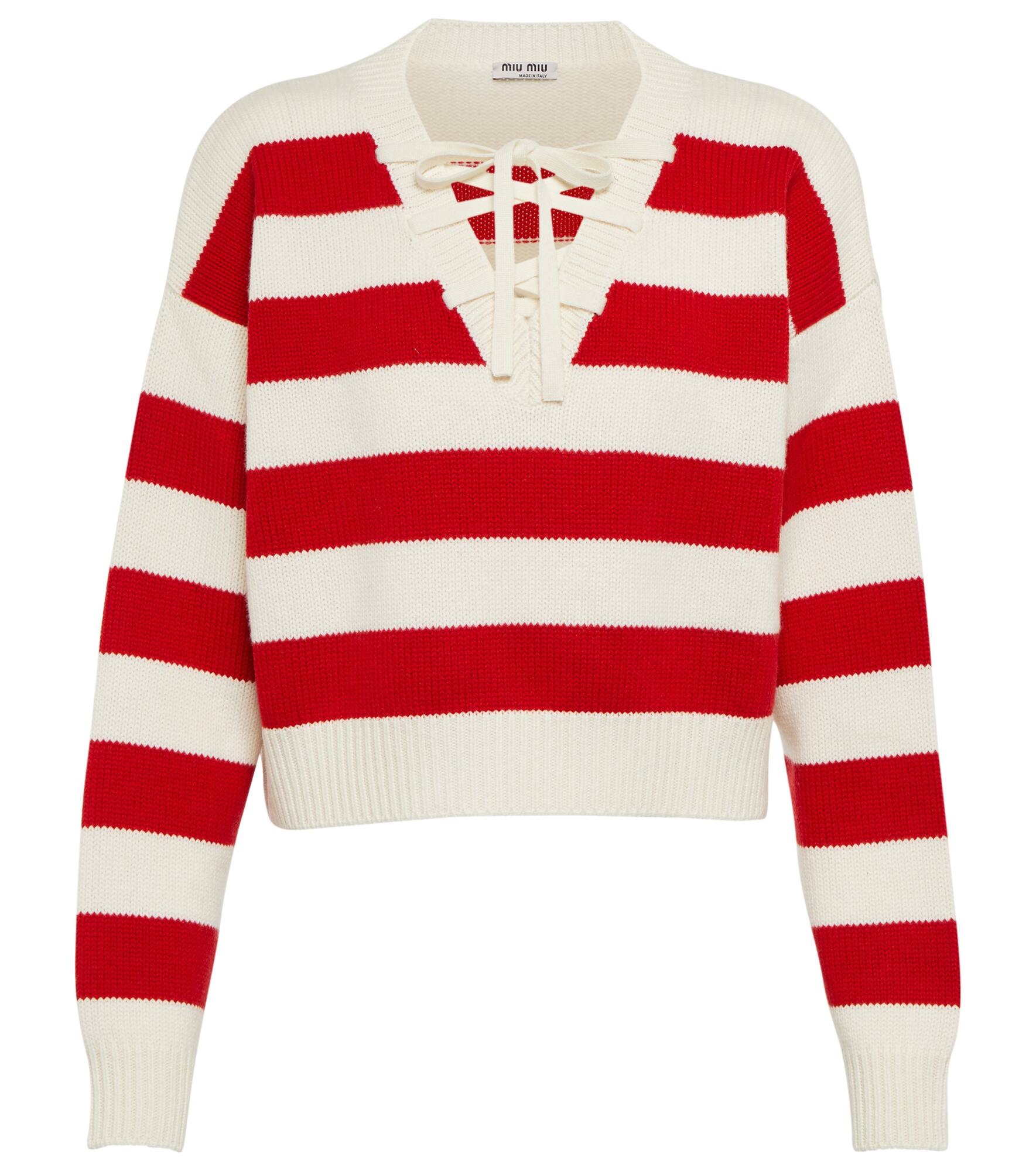 Striped cashmere sweater - 1