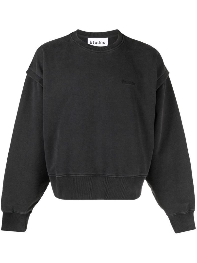 logo-print crew-neck sweatshirt - 1