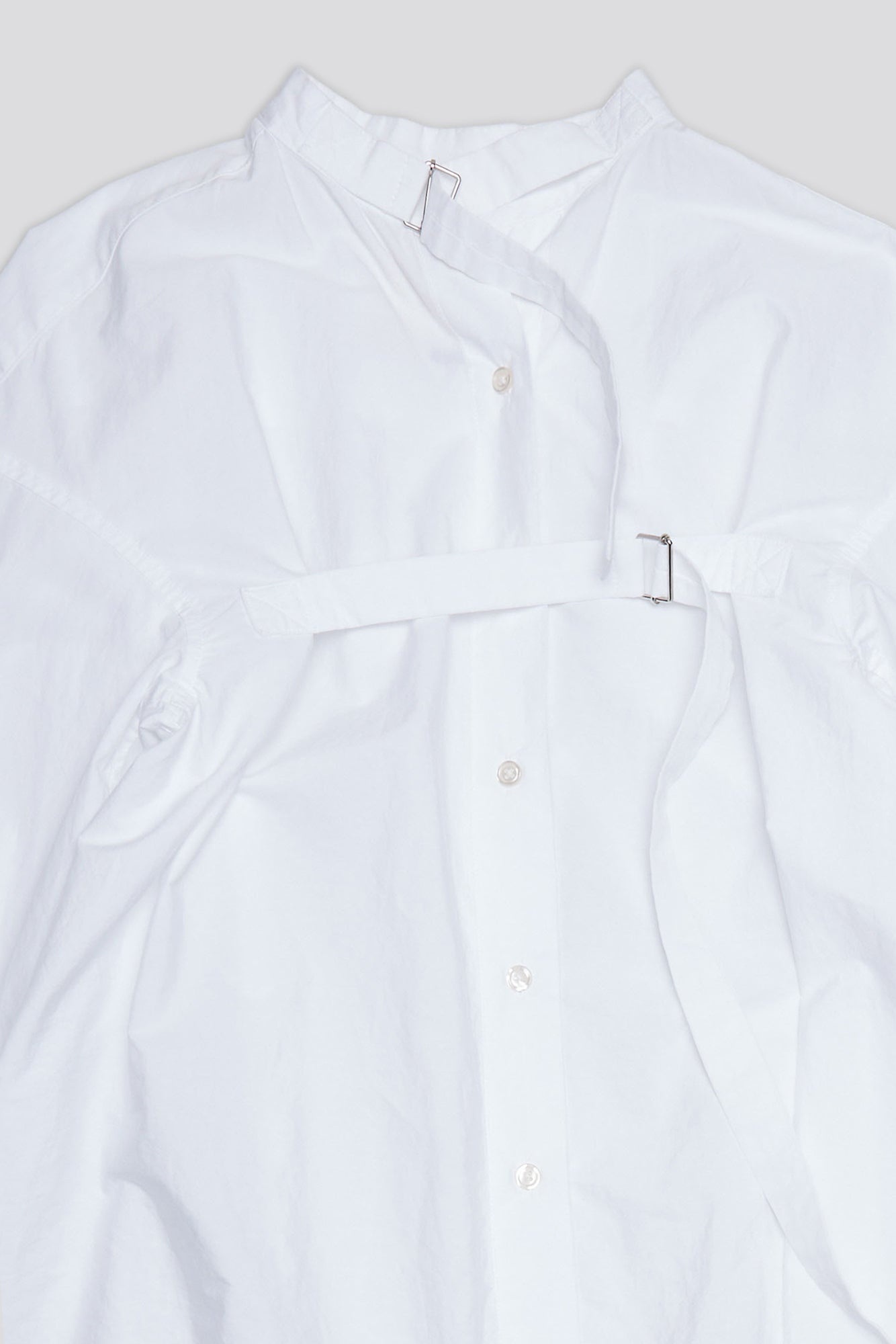 BELTED BUTTON-UP - WHITE - 8