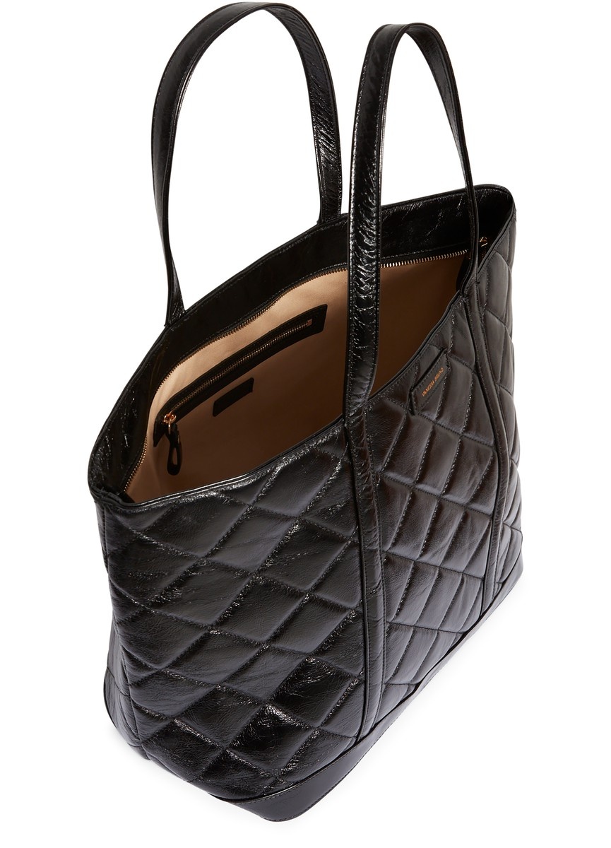 XL quilted leather tote bag - 4