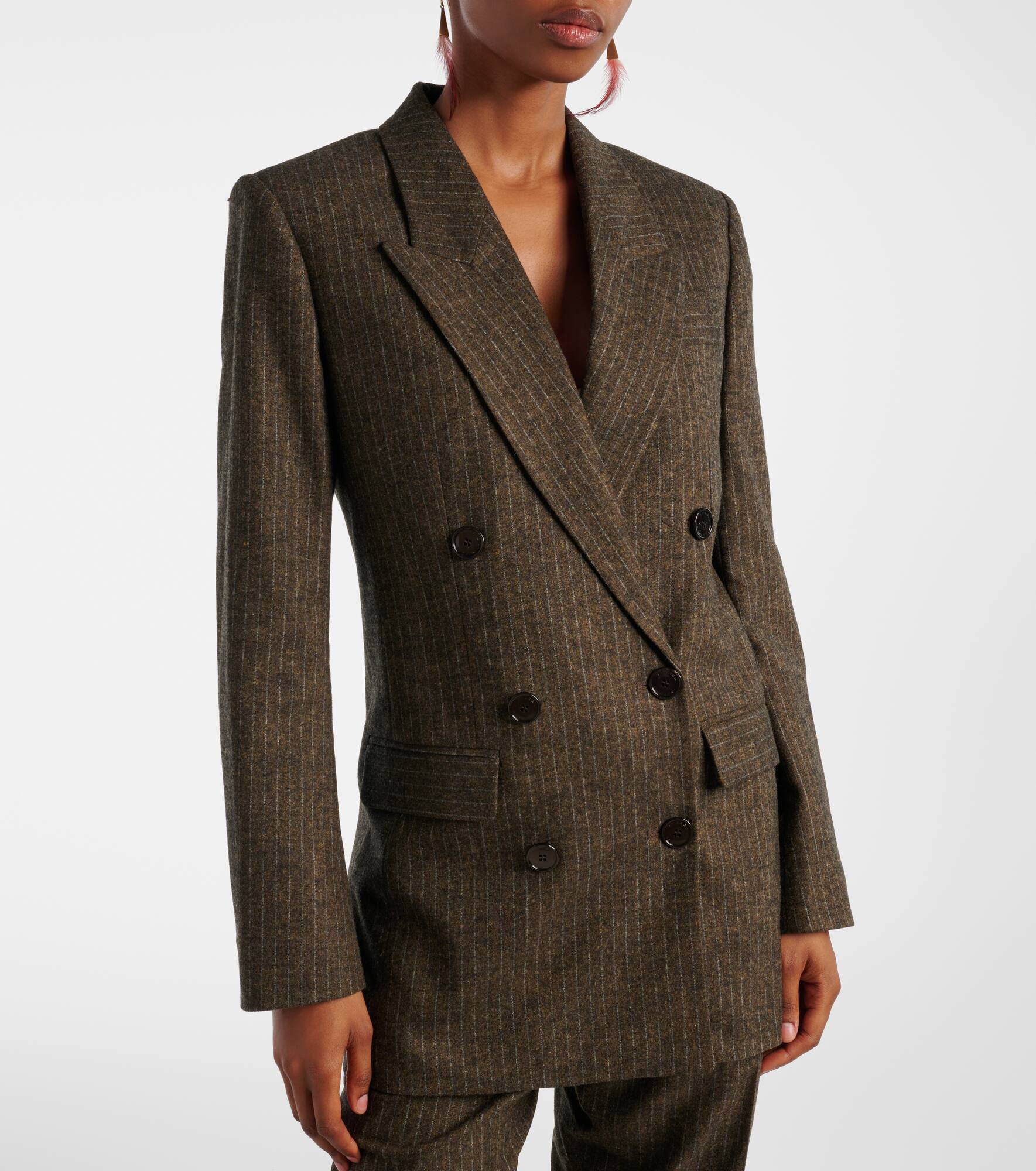 Jevima chalk stripe suit jacket - 6