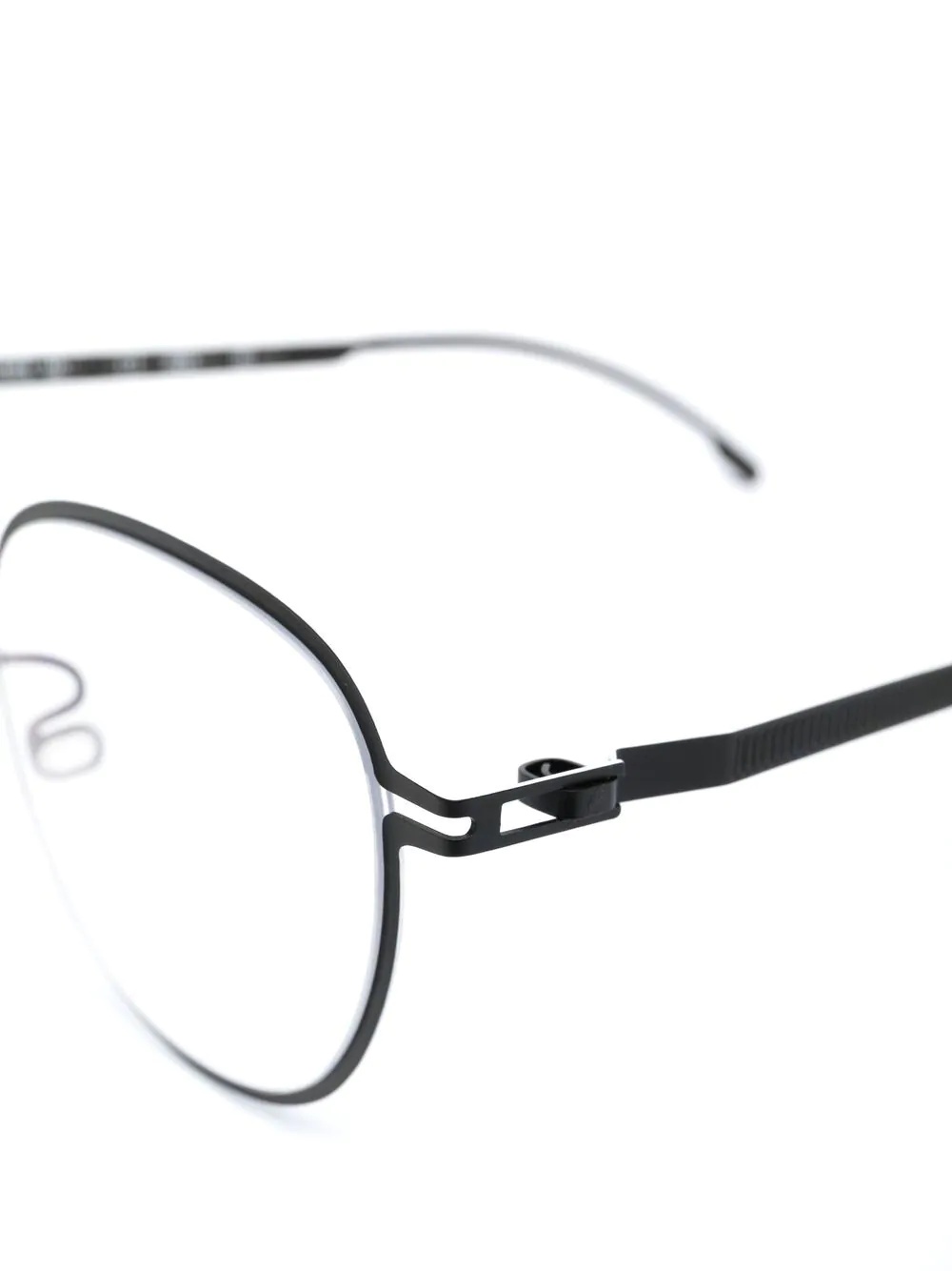 matte-effect round-frame glasses - 3