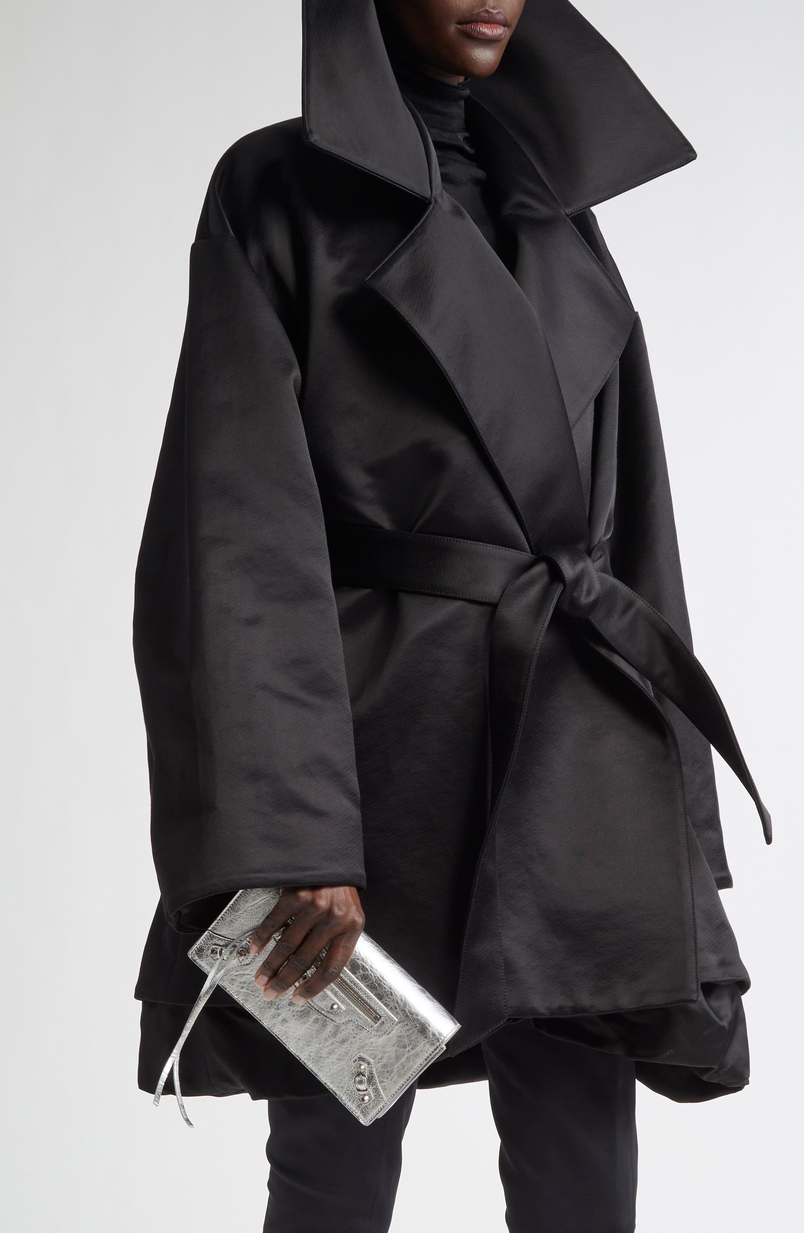 Balenciaga Le City Metallic Leather Wallet on a Chain in 8122 Silver at Nordstrom - 4