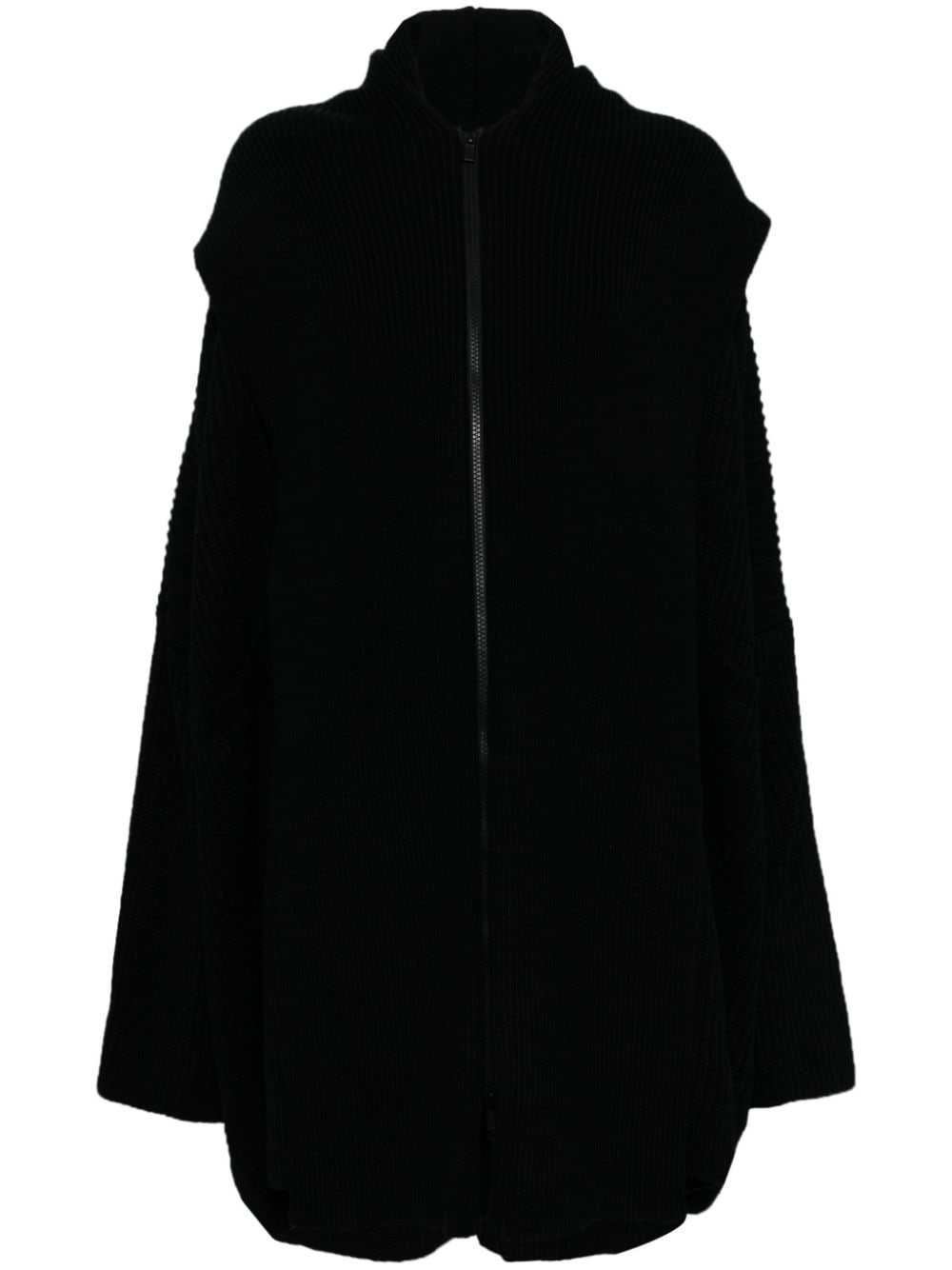 layered-design cardigan - 1