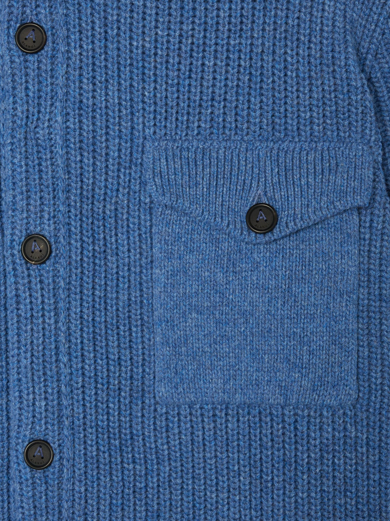 Knitted Ribbed “Denim” Overshirt 7