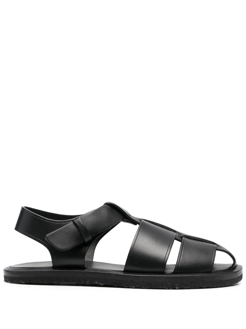 caged design leather sandals - 1