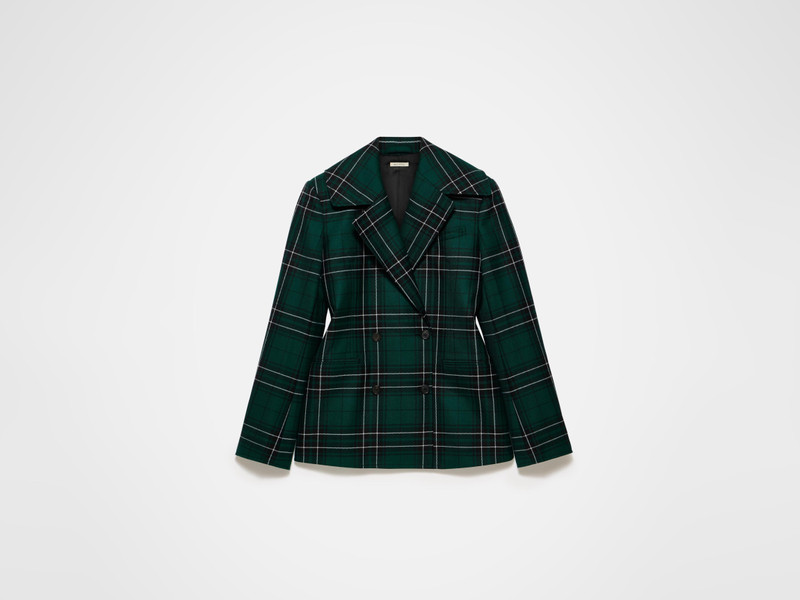 FITTED WAIST TAILORED JACKET IN FOREST GREEN 1