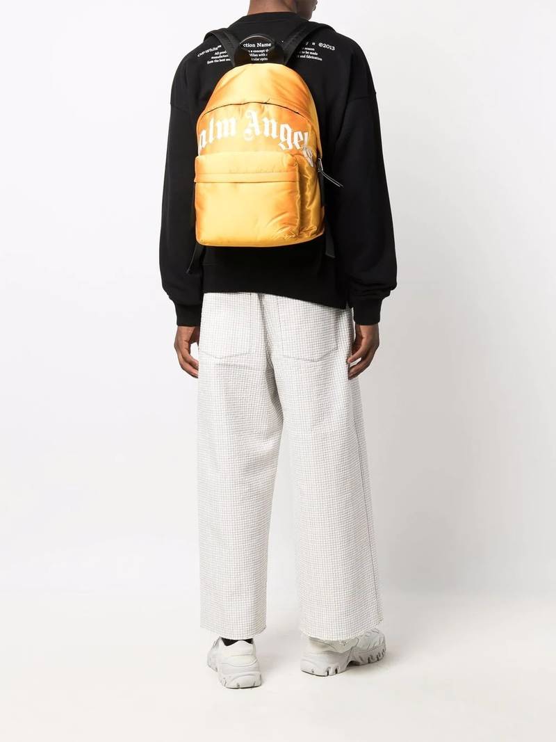 Palm Angels curved-logo backpack outlook