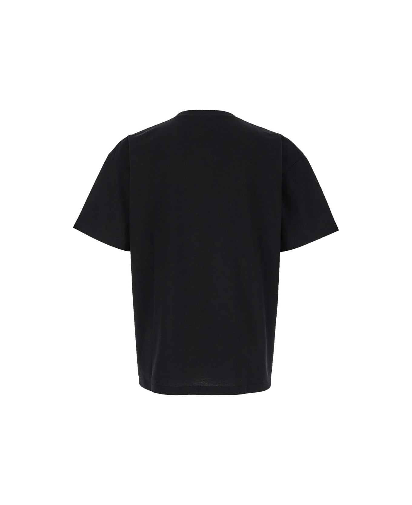 Black Crewneck T-shirt With Cassandre Detail In Cotton Blend Man - 2