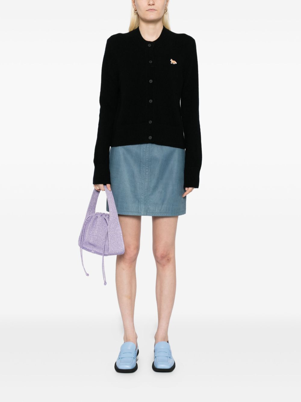 embroidered-logo cardigans - 2