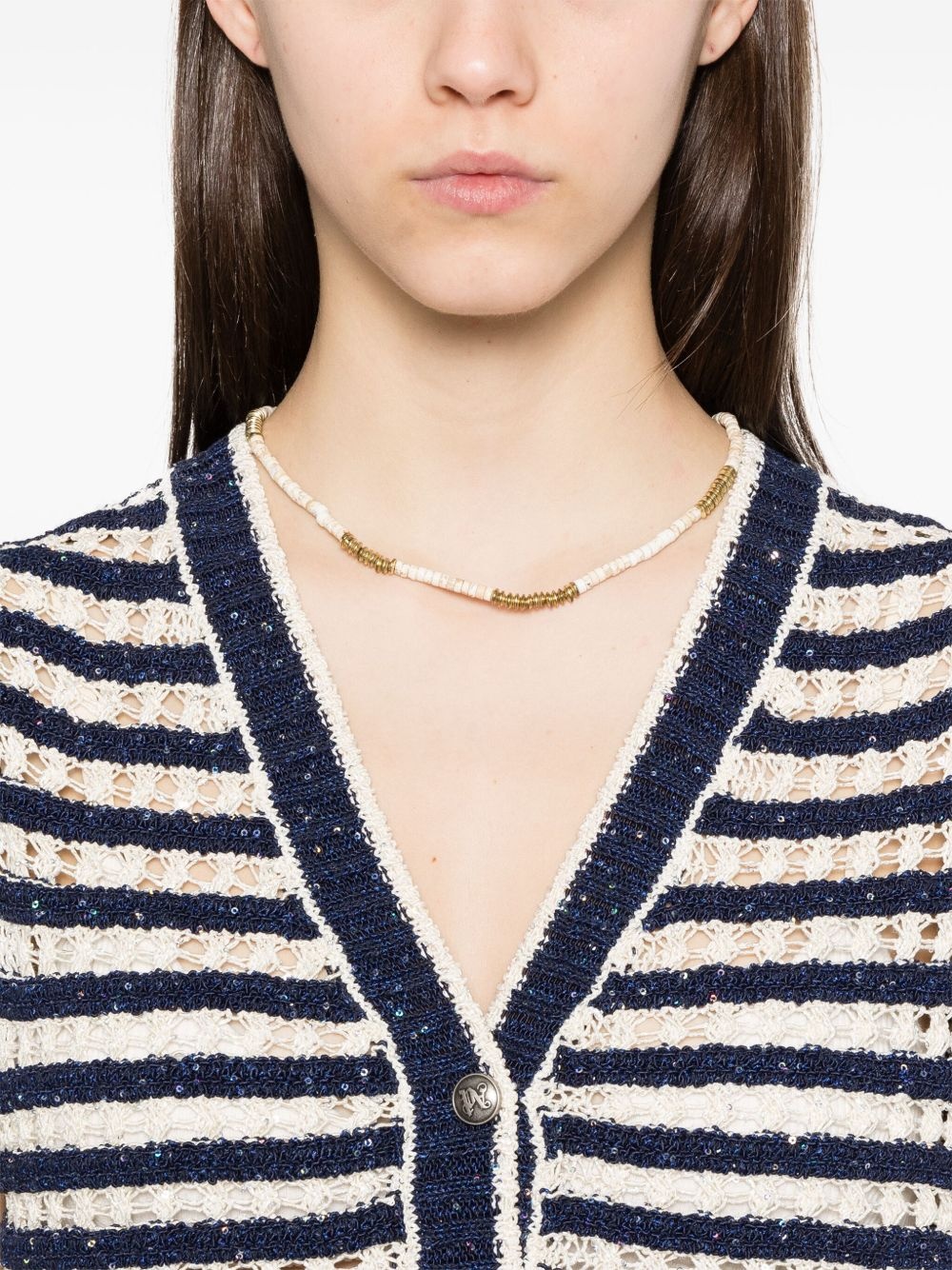 striped knit vest - 5