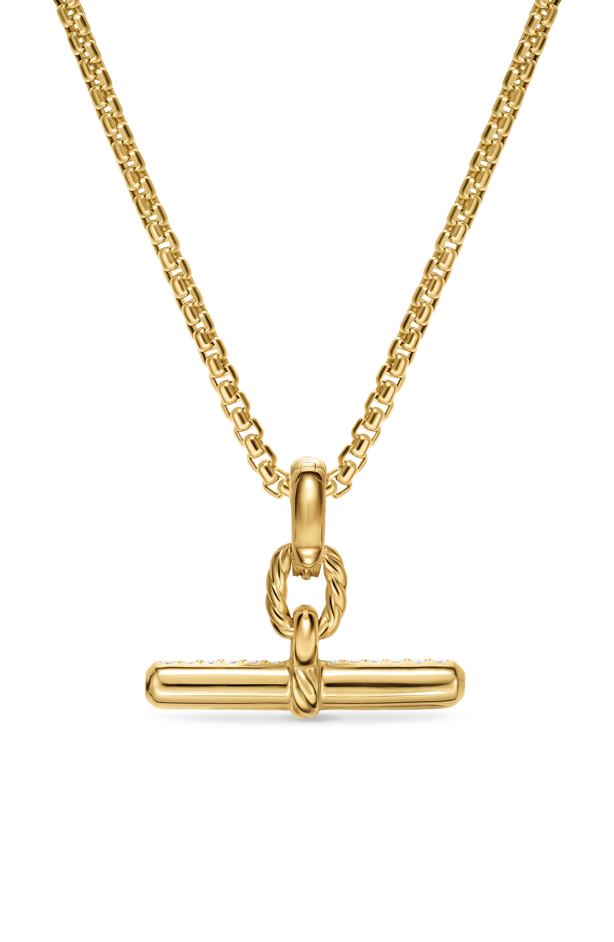 David Yurman Madison® Toggle Pendant in 18K Yellow Gold with Diamonds, 20.2mm in Diamond/Gold at Nor - 4