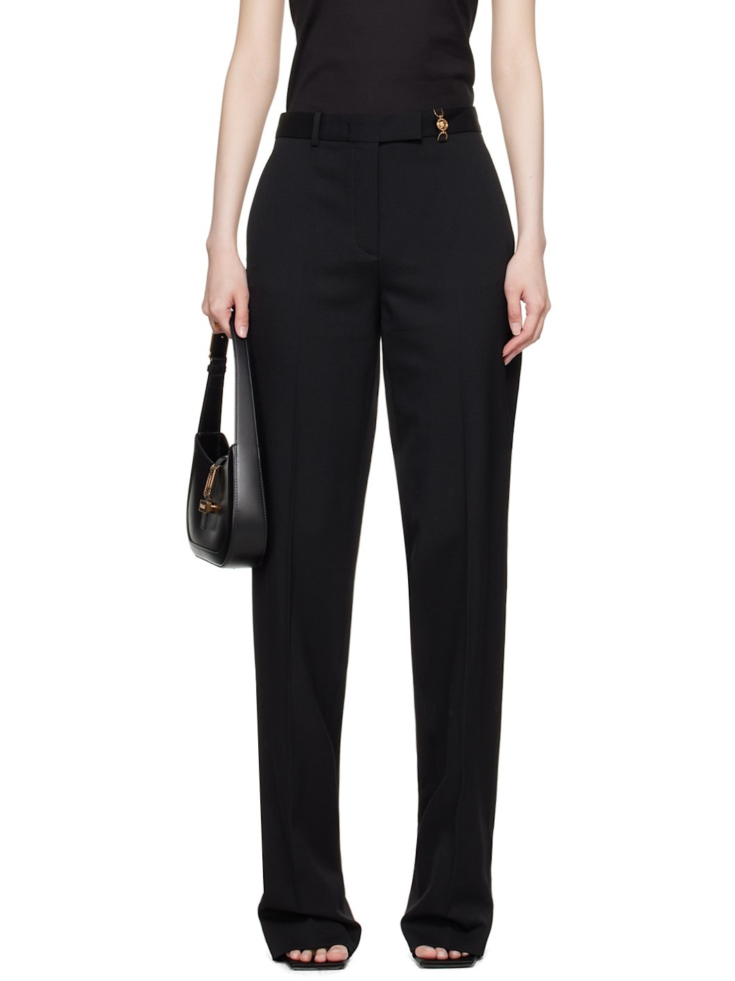 Black Hardware Trousers - 1