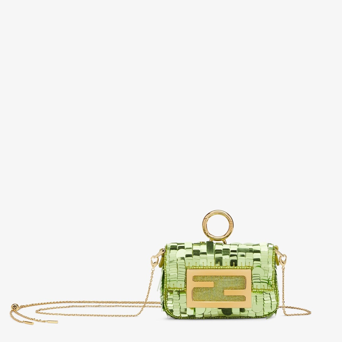 Acid green sequin charm - 1