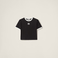 【関税&送料込】Miu Miu Cotton Reversible T-Shirt Miu Miu Cotton jersey T-shirt | REVERSIBLE