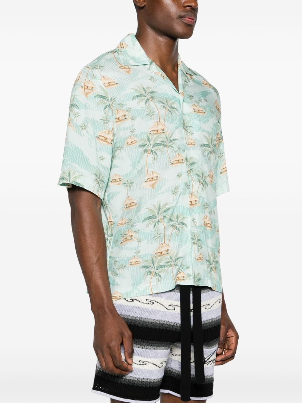 Repeat Palm Camp shirt - 3
