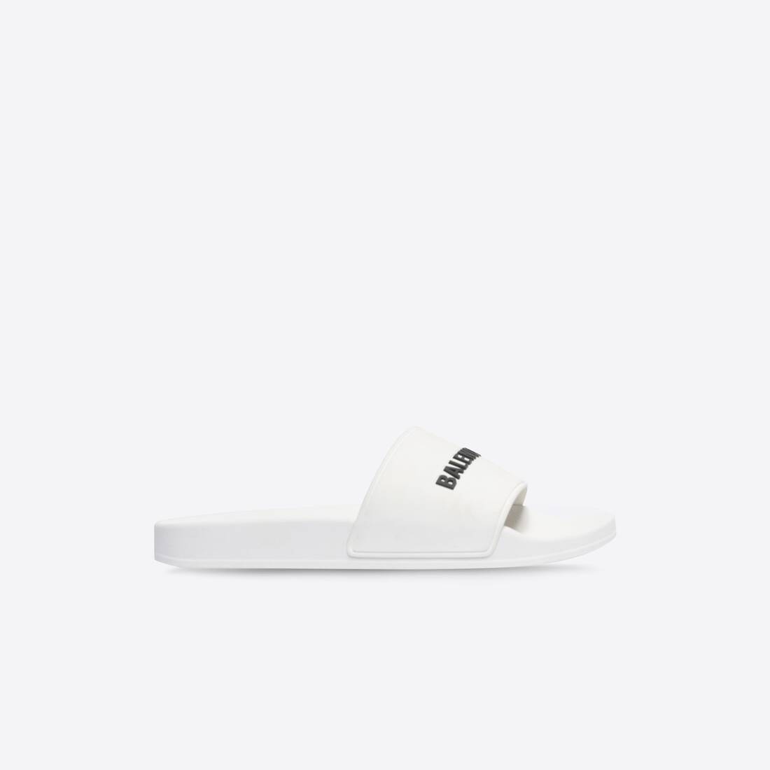 Women's Pool Slide Sandal in White Black - 1