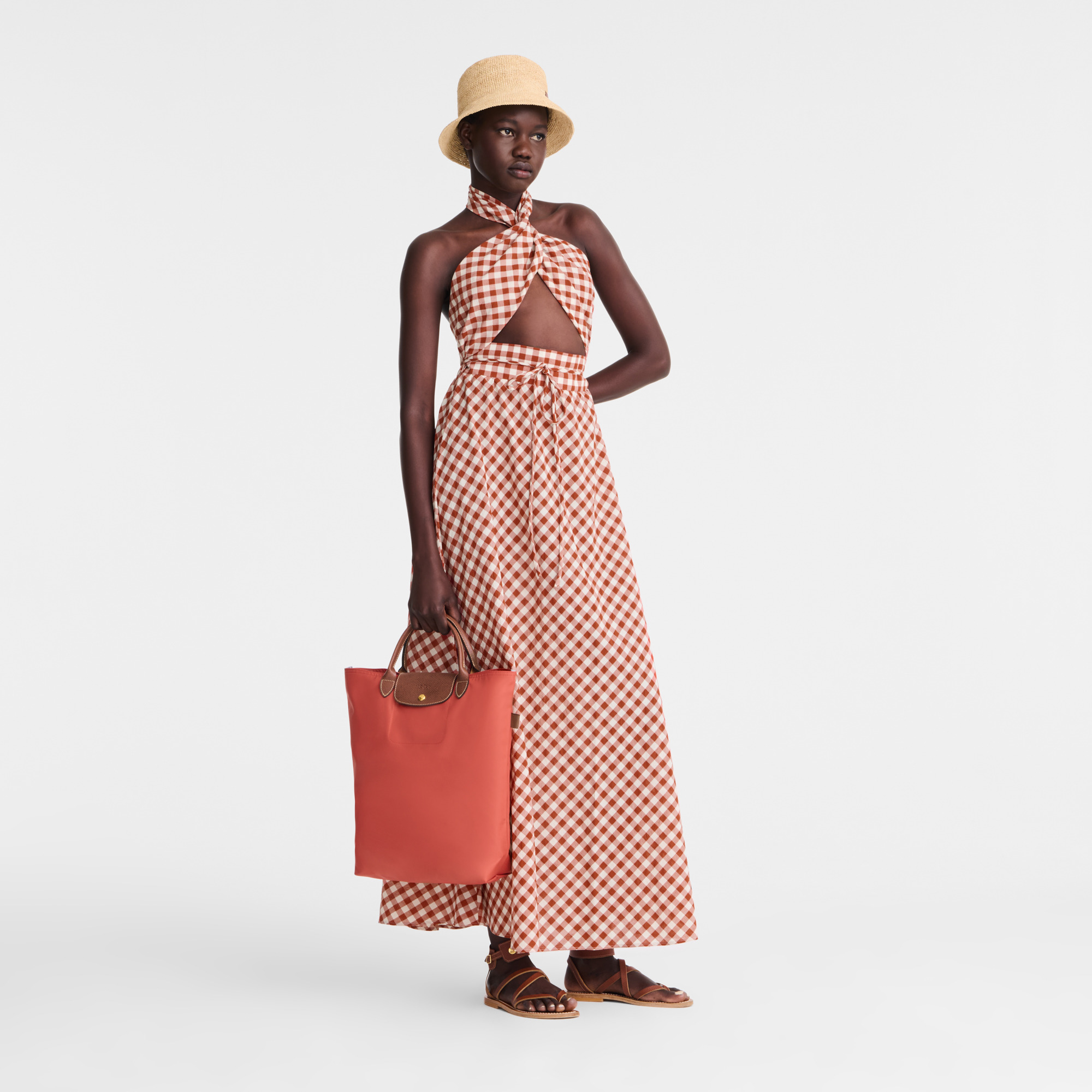 Le Pliage Original M Tote bag Tomato - Canvas - 2