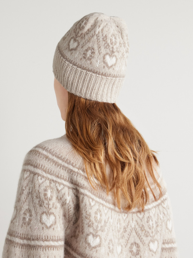 KHAITE Avers Fair Isle Cashmere Beanie outlook