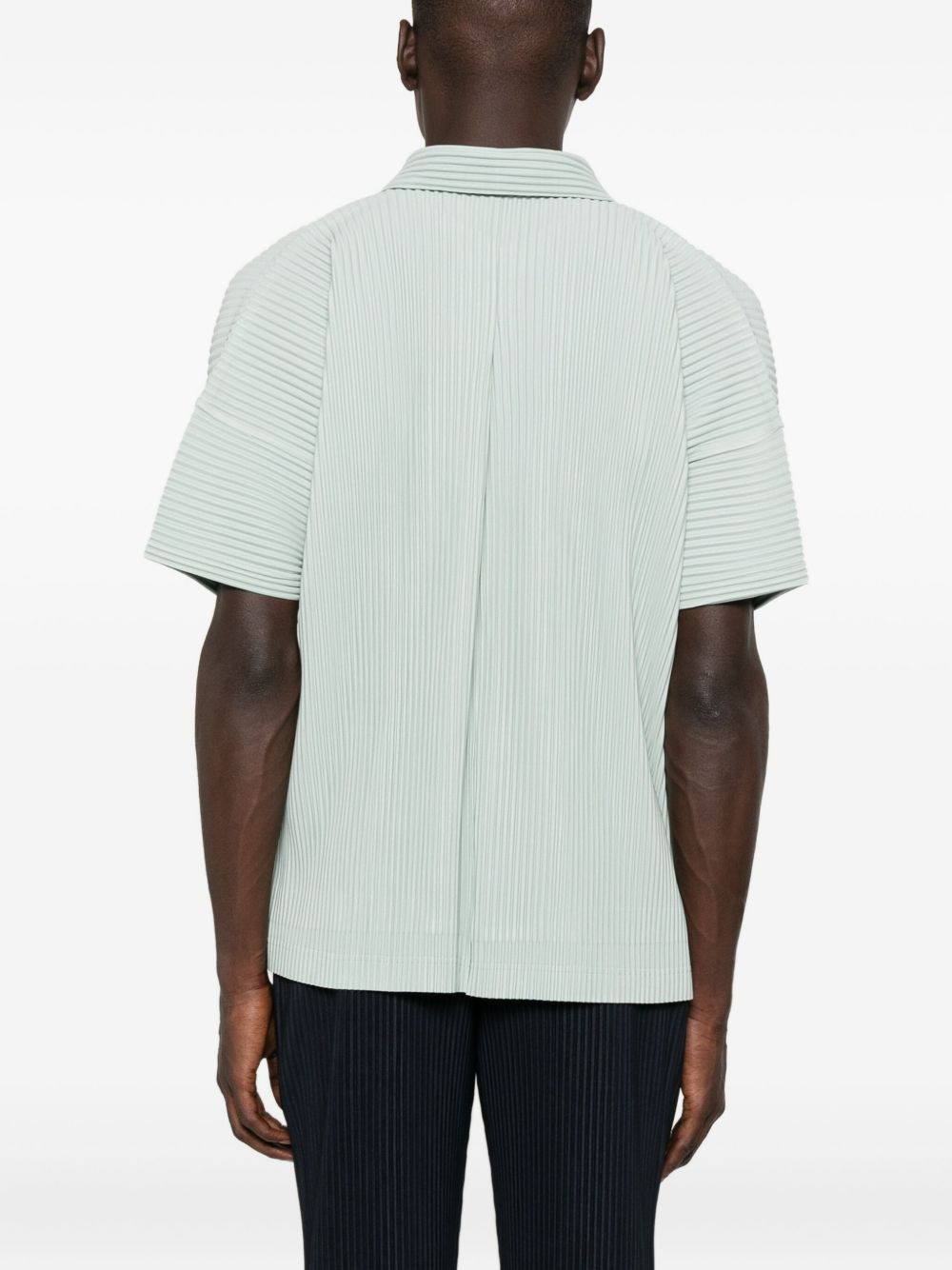 pleated short-sleeve shirt - 4