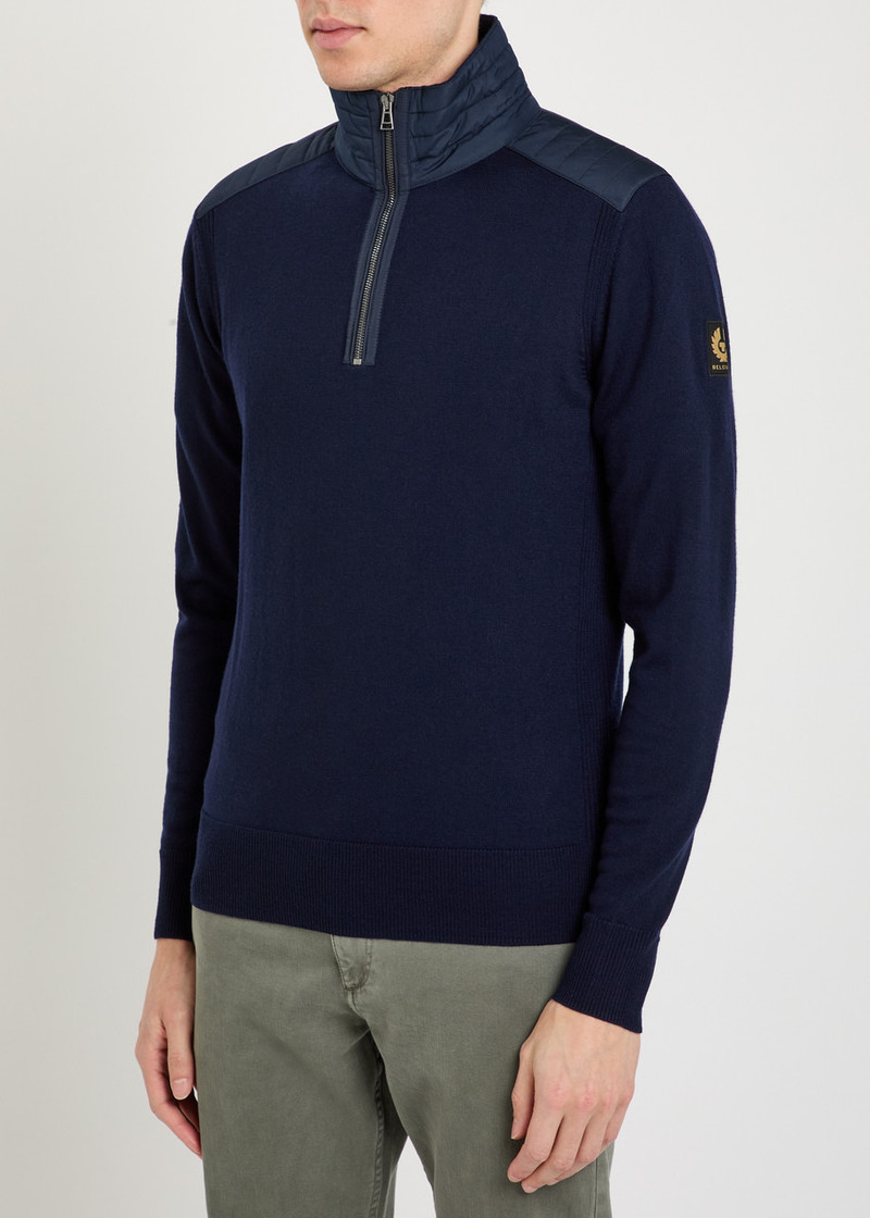 Belstaff Belstaff Kilmington Quater zip Knit Wool-blend Jumper outlook