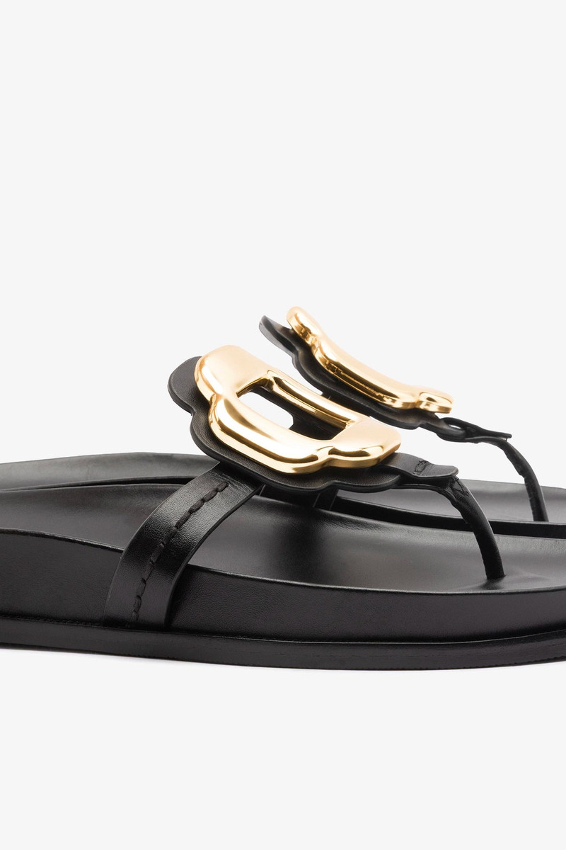 Margherita Sport Sandal Black Leather 4