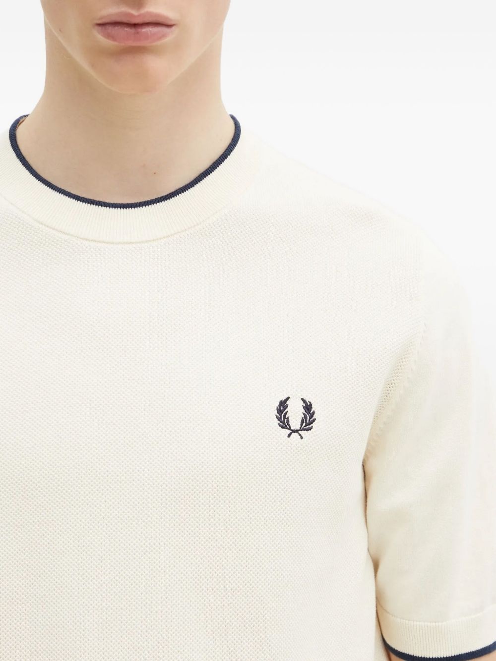 contrast-trim T-shirt - 5