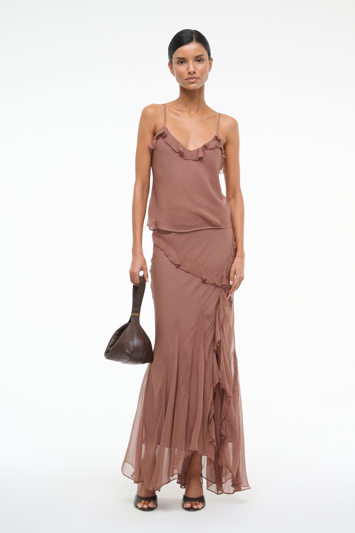 STAUD DIANA SKIRT MOCHA - 8