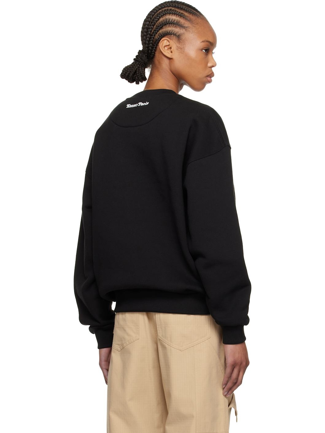 Black  Paris VERDY Edition Embroidered Oversized Sweatshirt - 3