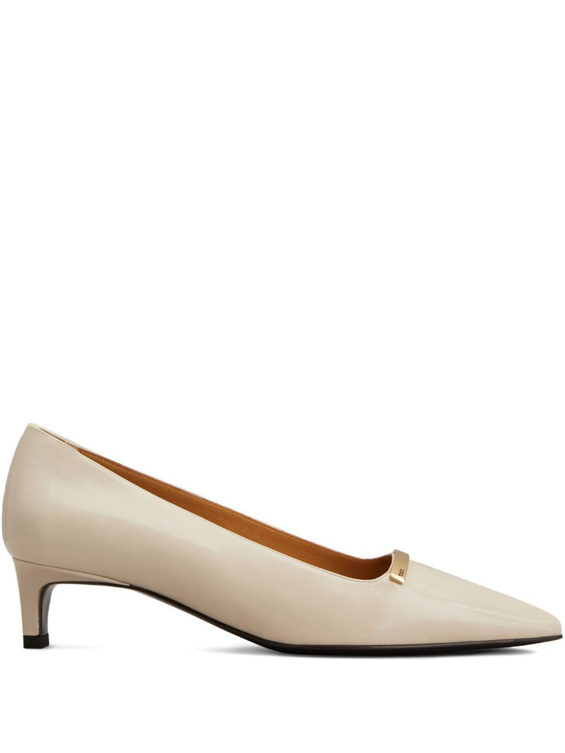 leather pointed-toe pumps 1