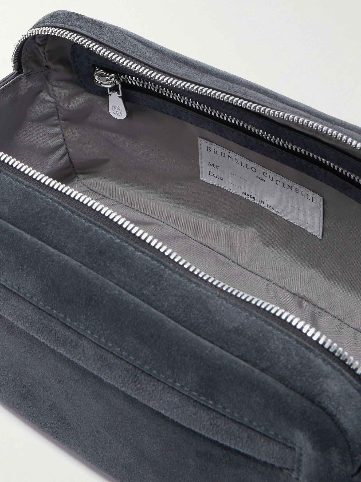Suede Wash Bag Black - 4