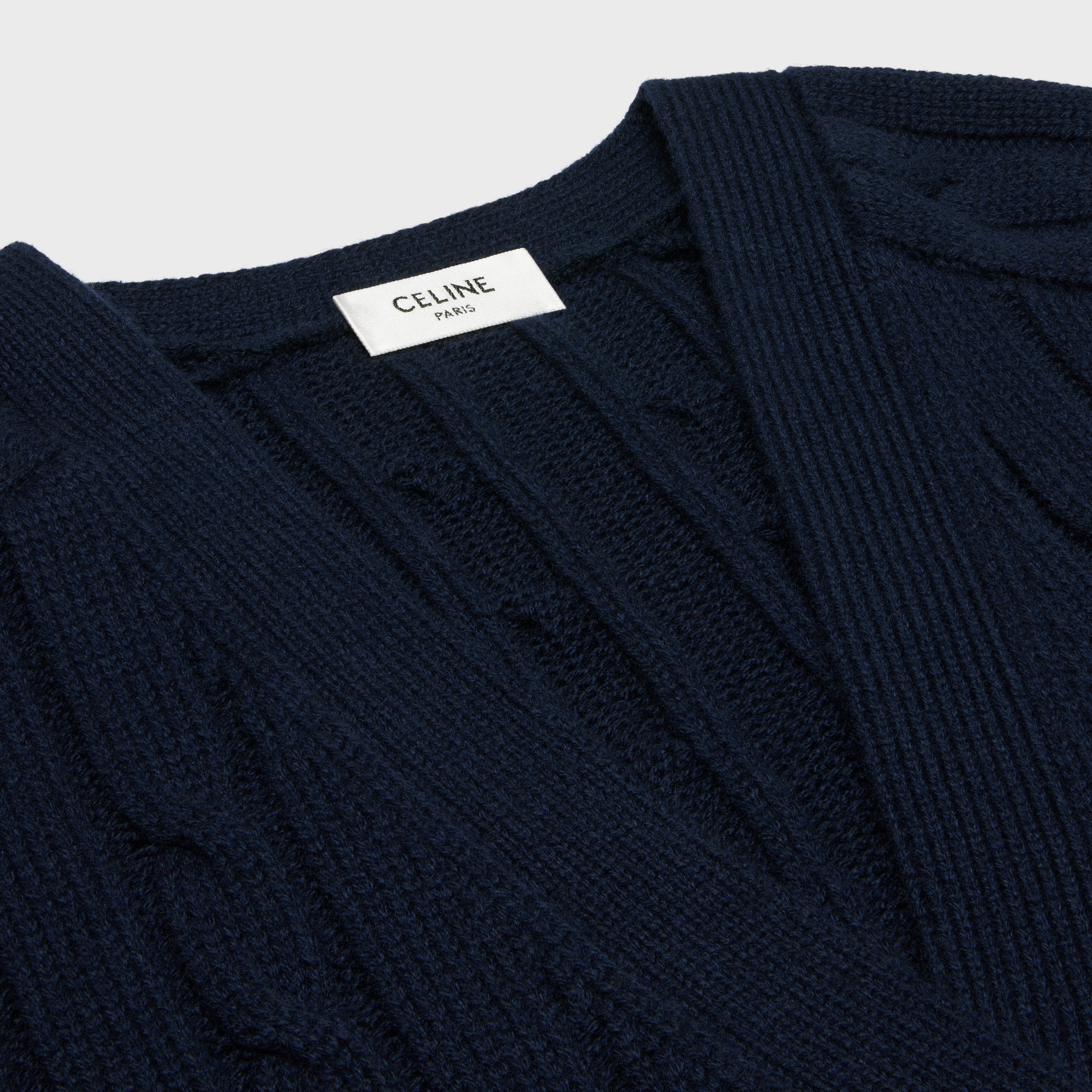 cable-knit triomphe cardigan in cashmere - 3