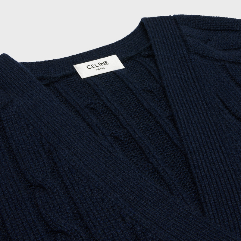 cable-knit triomphe cardigan in cashmere 3