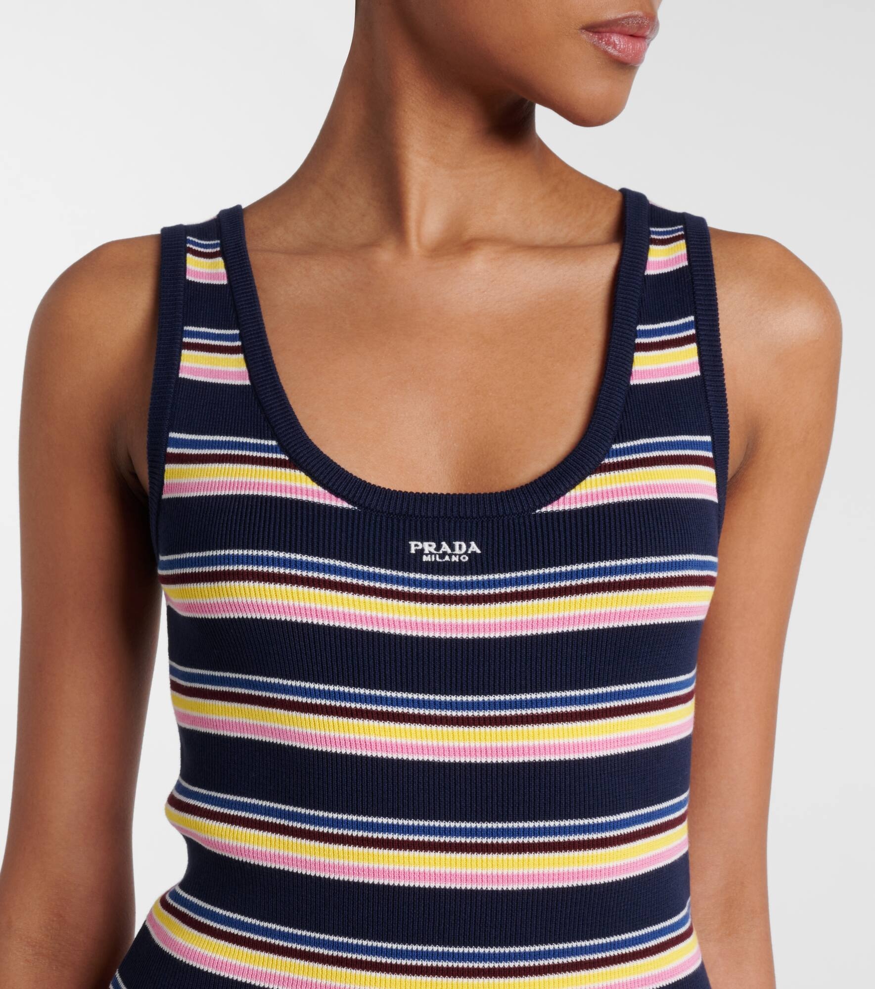 Striped cotton midi dress - 4