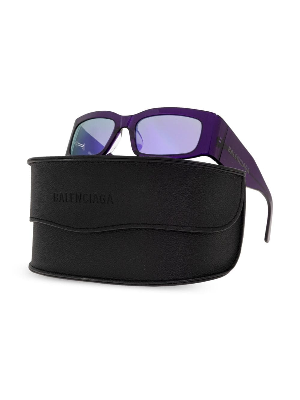 logo-print rectangle-frame sunglasses - 3