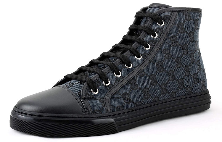 Gucci Monogram High Top Sneakers 'Black' 426188-KQWM0-1948 - 3