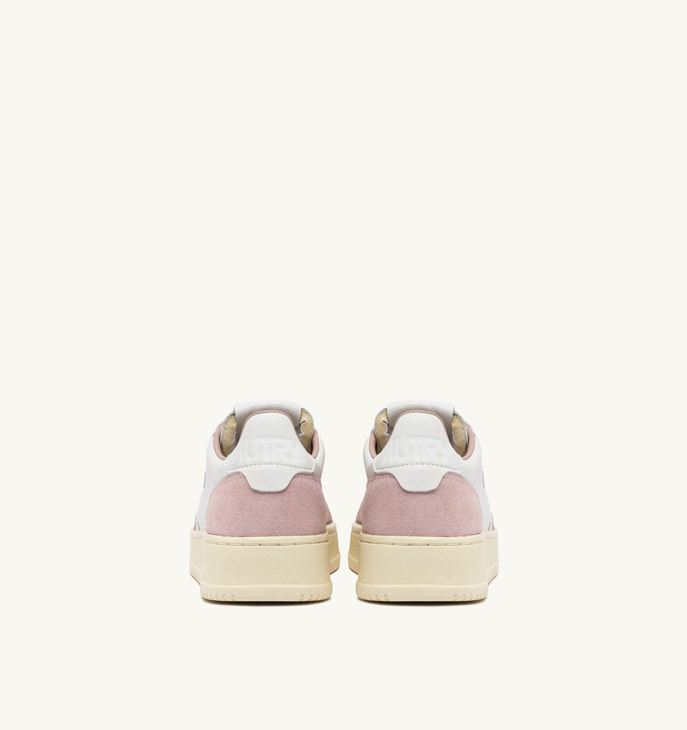 MEDALIST LOW SNEAKERS IN WHITE AND POWDER LEATHER SUEDE - 3