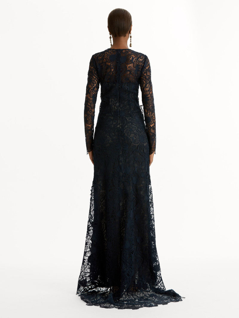 CORDED BOTANICAL GUIPURE GOWN 3