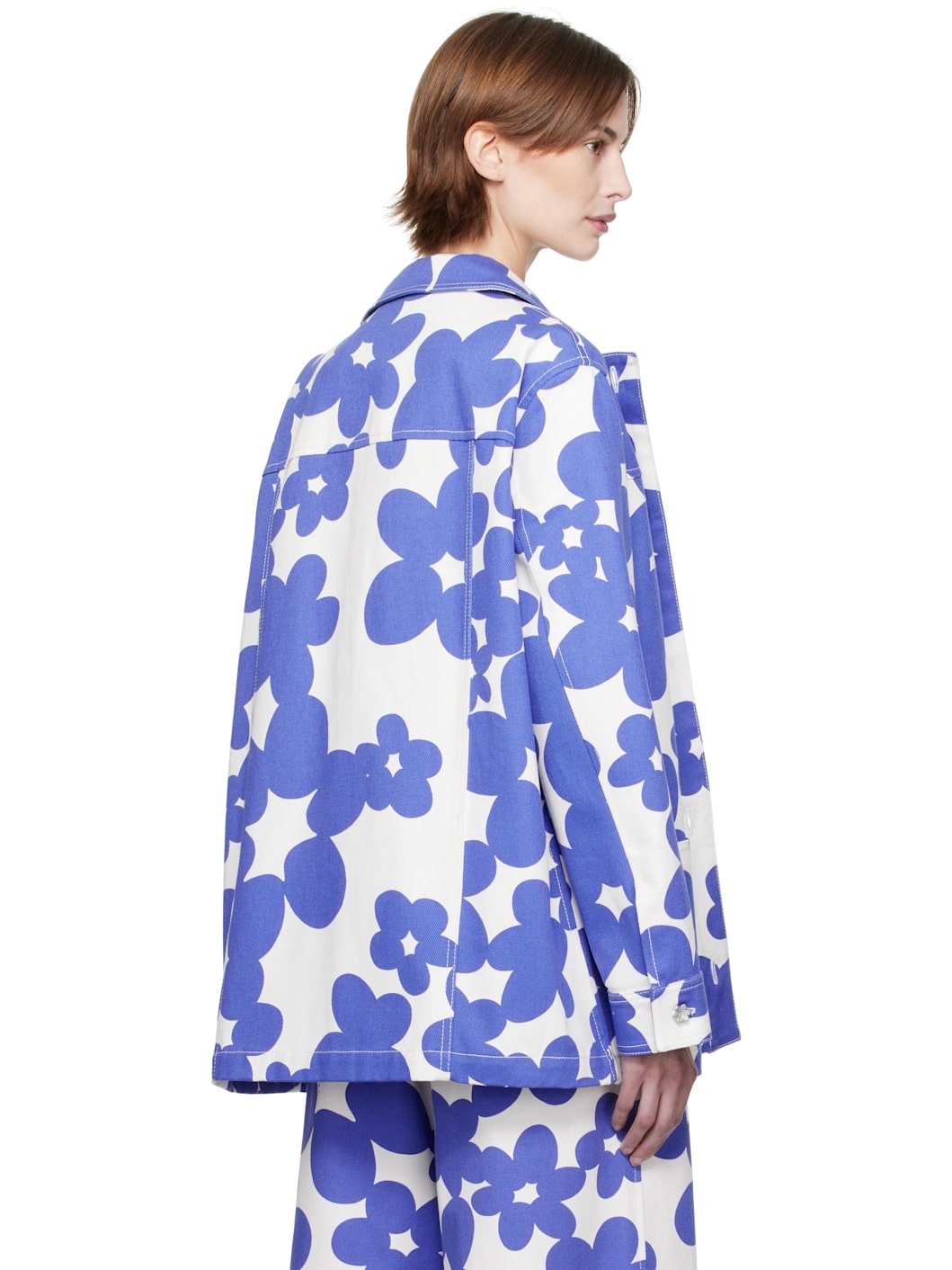 Blue & White Dillies Print Jacket - 3