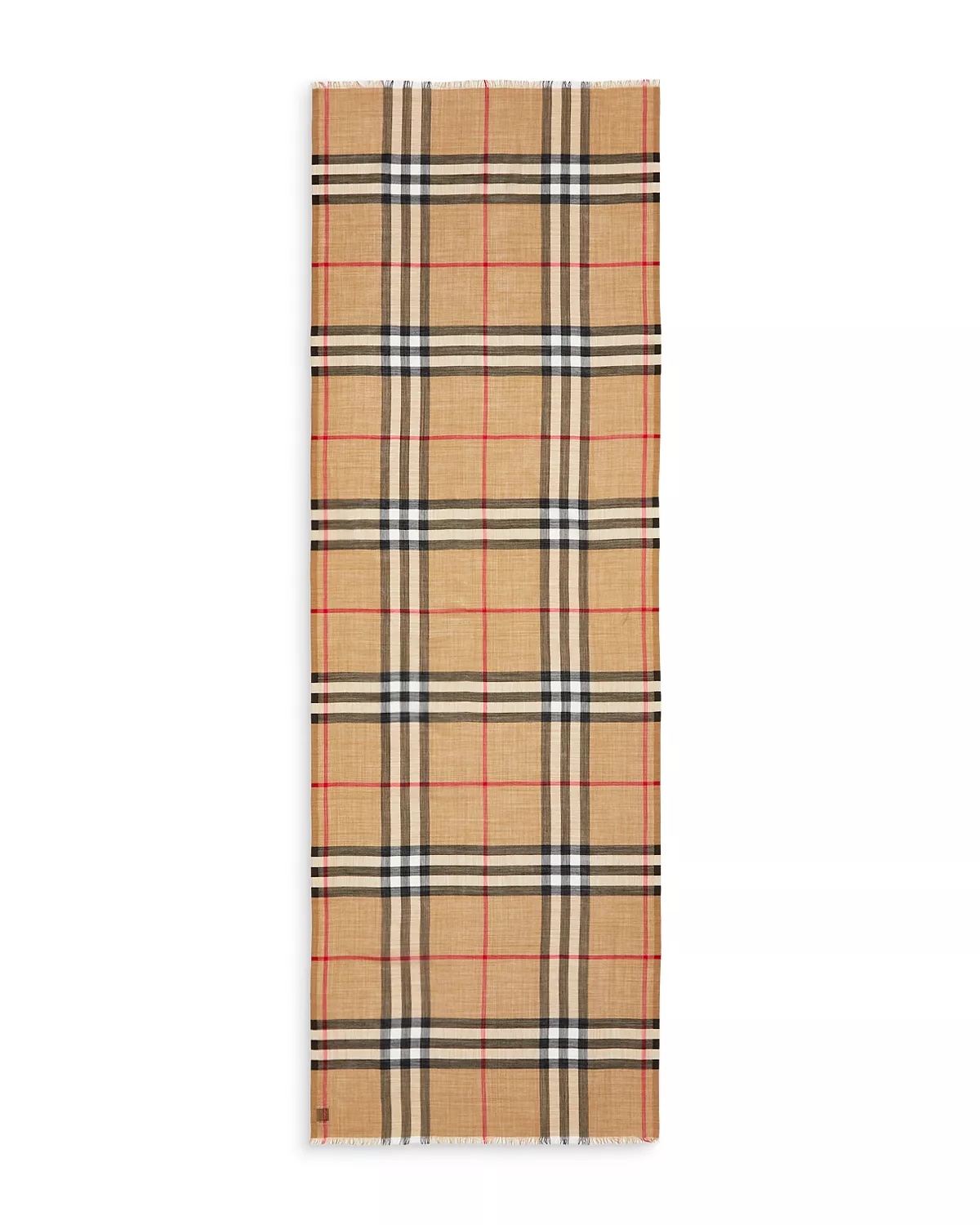 Lightweight Giant Check Wool & Silk Scarf - 5